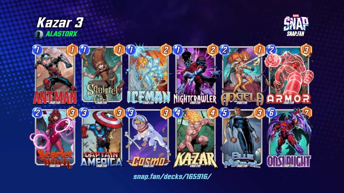 Kazar 3 by ALASTORX Marvel Snap Decks snap.fan