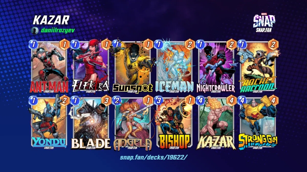 KAZAR by daniilrozyev Marvel Snap Decks snap.fan