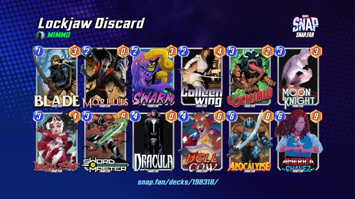 Lockjaw Discard by MIMMO Marvel Snap Decks snap.fan