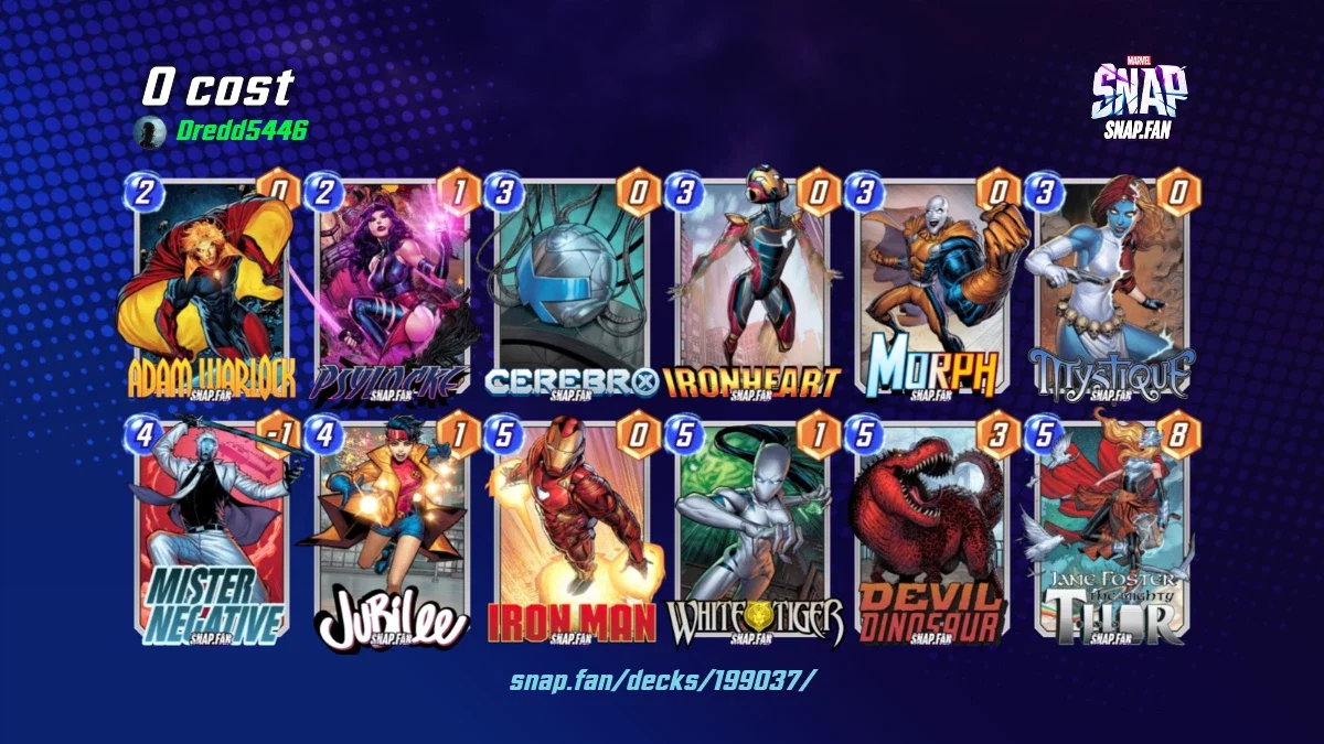 0 cost by Dredd5446 - Marvel Snap Decks - snap.fan