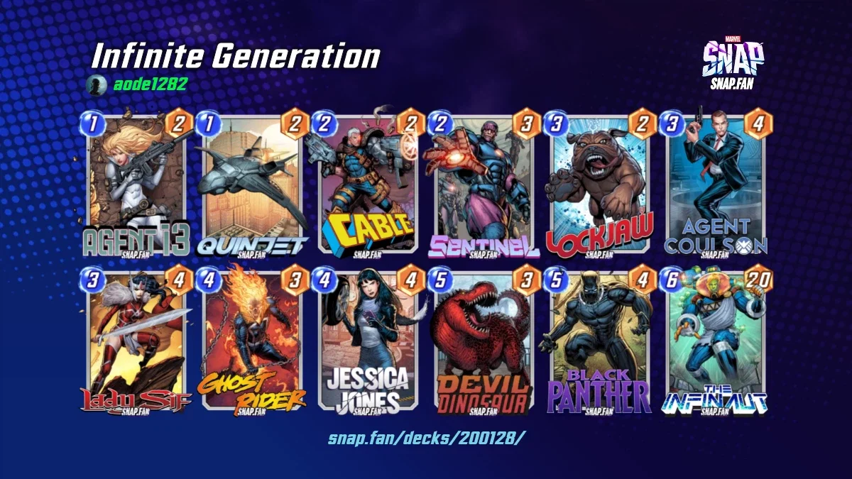 Infinite Generation by aode1282 - Marvel Snap Decks - snap.fan