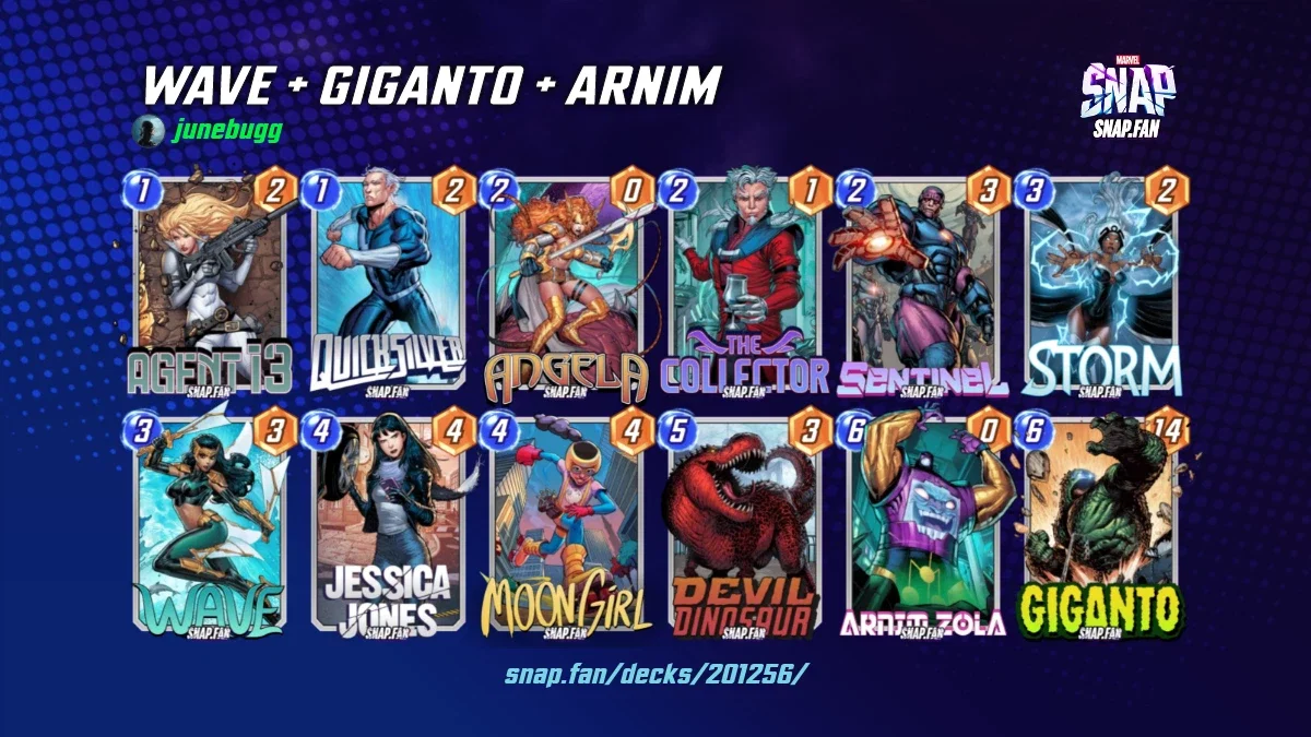WAVE + GIGANTO + ARNIM by junebugg - Marvel Snap Decks - snap.fan