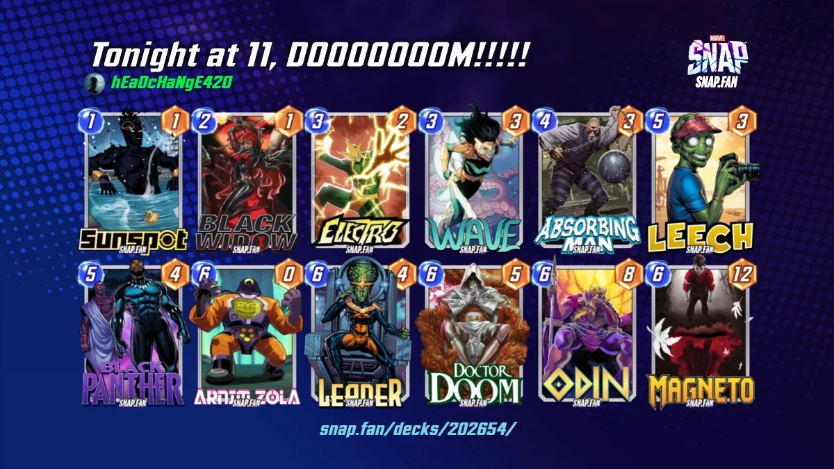Tonight at 11, DOOOOOOOM!!!!! by hEaDcHaNgE420 - Marvel Snap Decks ...