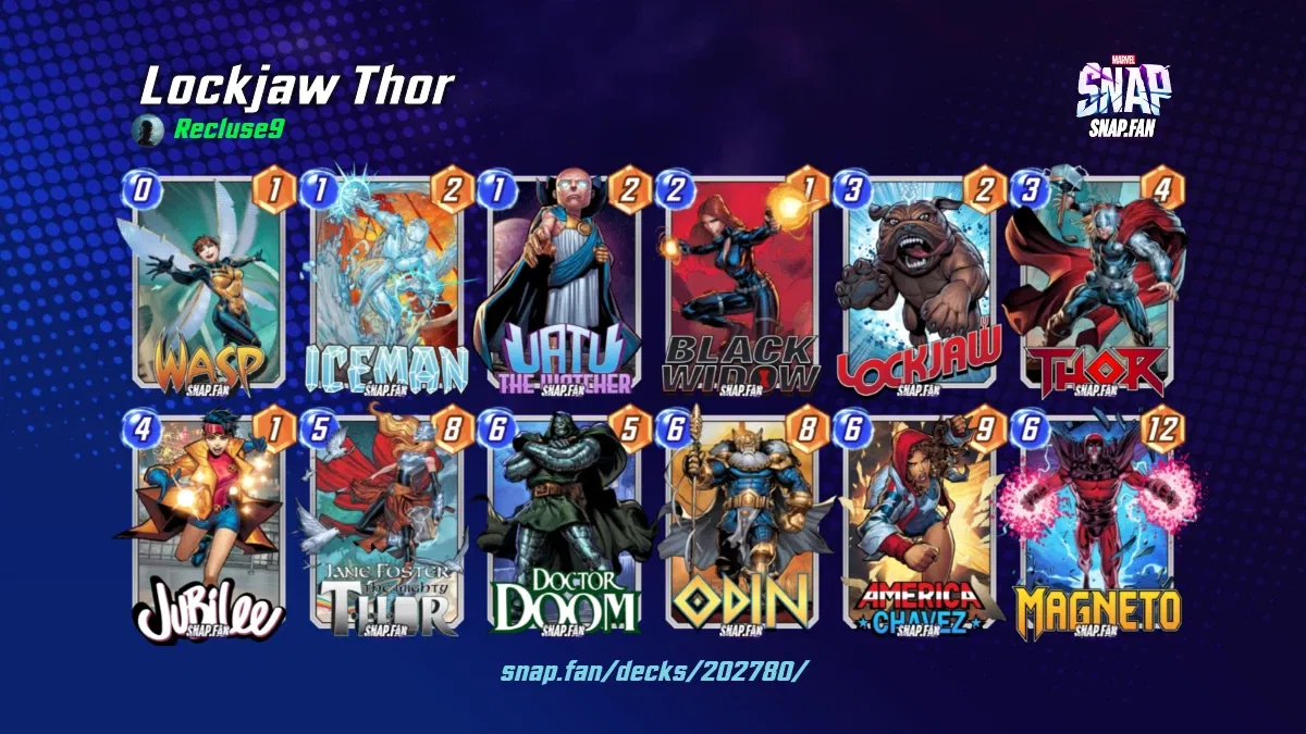 Lockjaw Thor by Recluse9 Marvel Snap Decks snap.fan