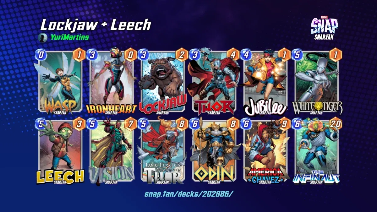 Lockjaw + Leech by YuriMartins Marvel Snap Decks snap.fan