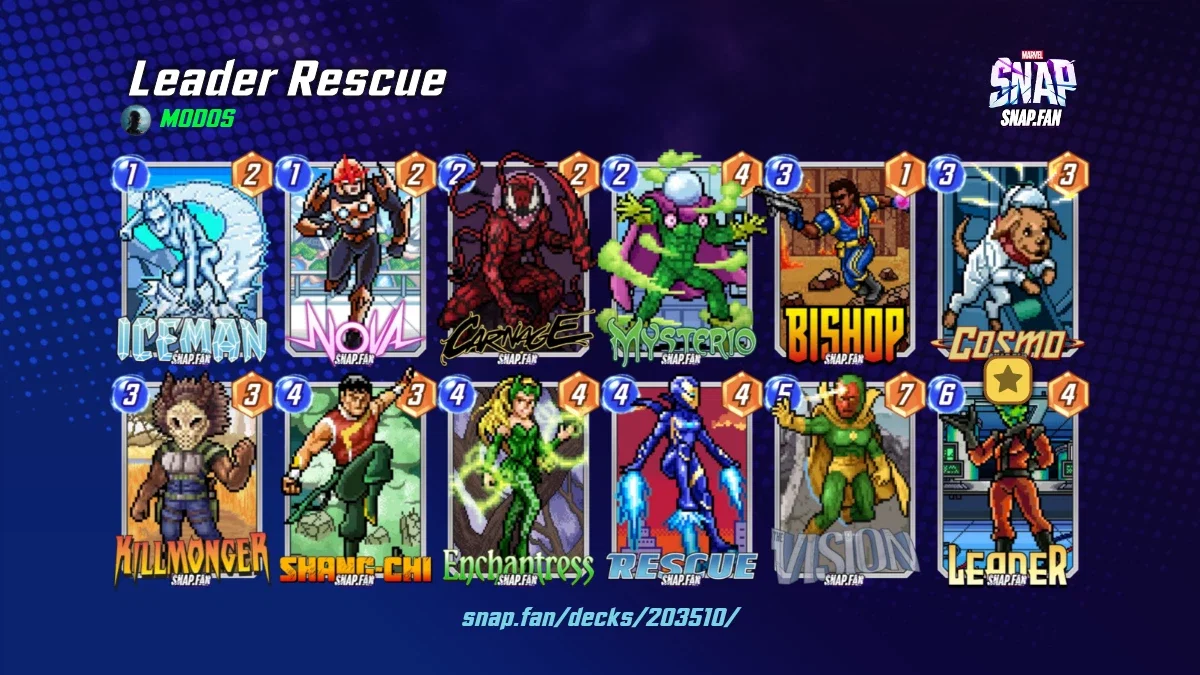Leader Rescue by MODOS - Marvel Snap Decks - snap.fan