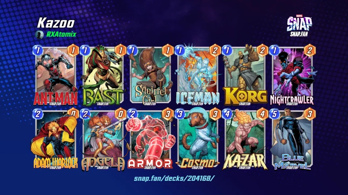 Kazoo by RXAtomix Marvel Snap Decks snap.fan