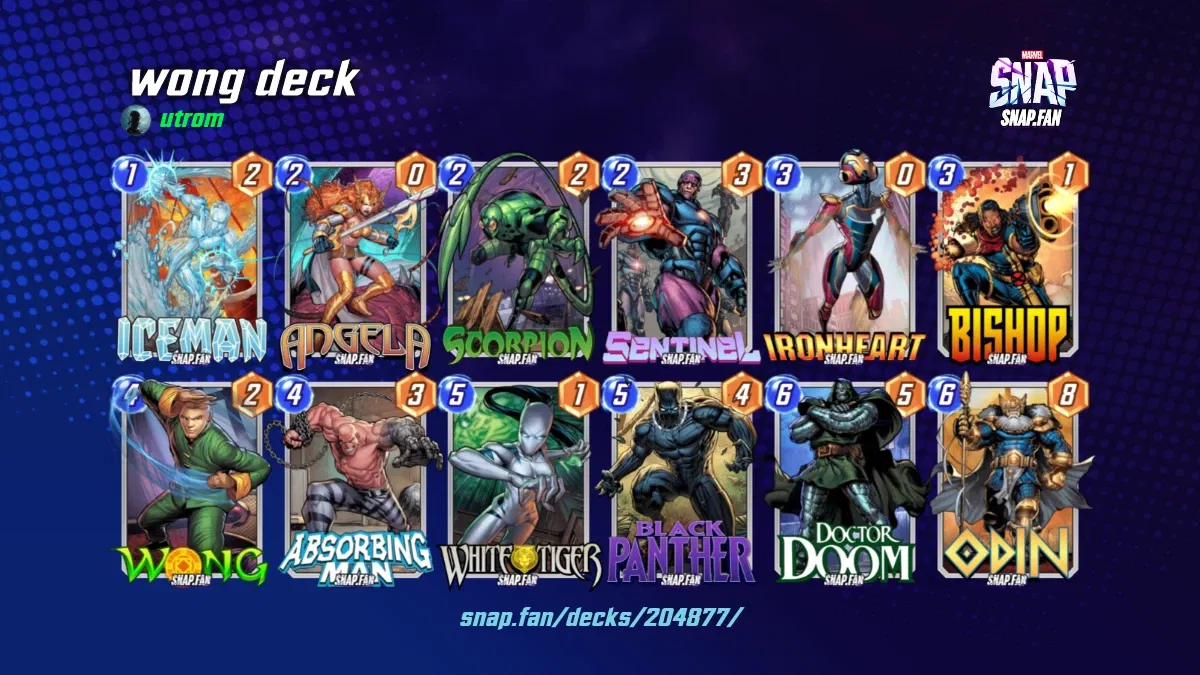 wong deck by utrom Marvel Snap Decks snap.fan
