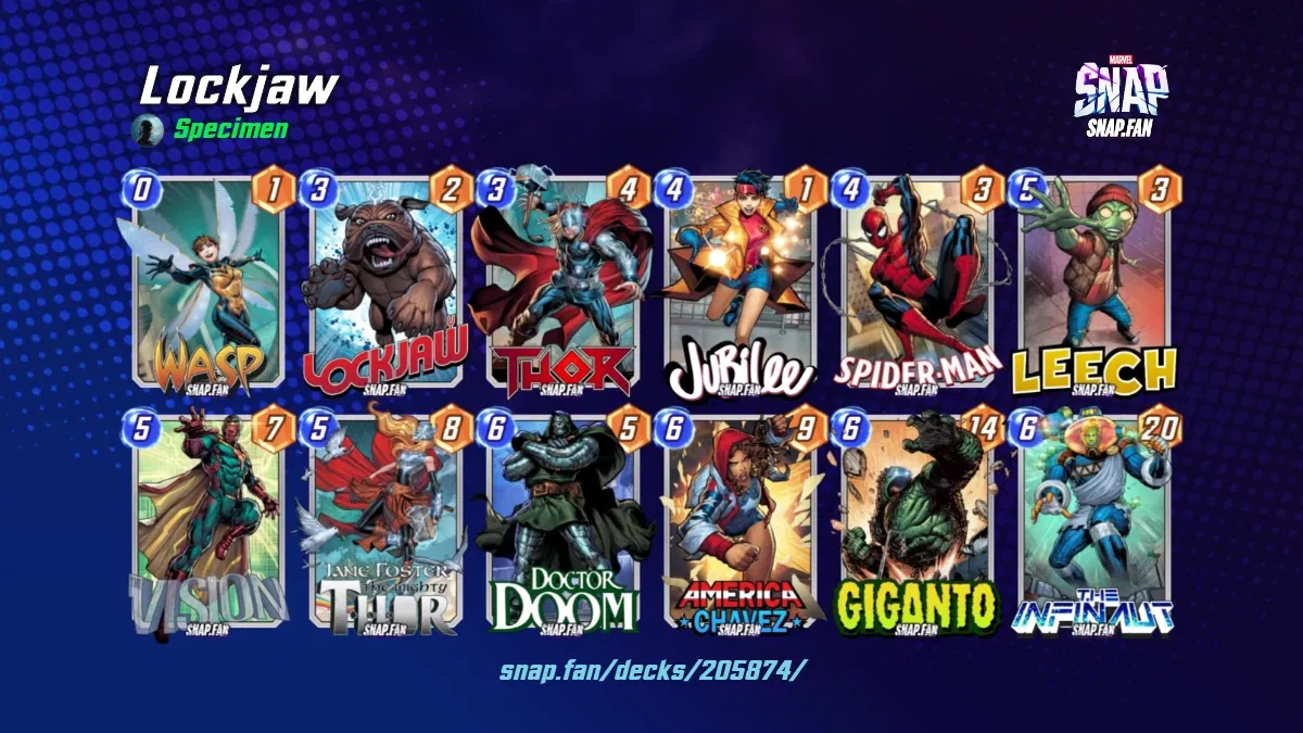 Lockjaw by Specimen Marvel Snap Decks snap.fan