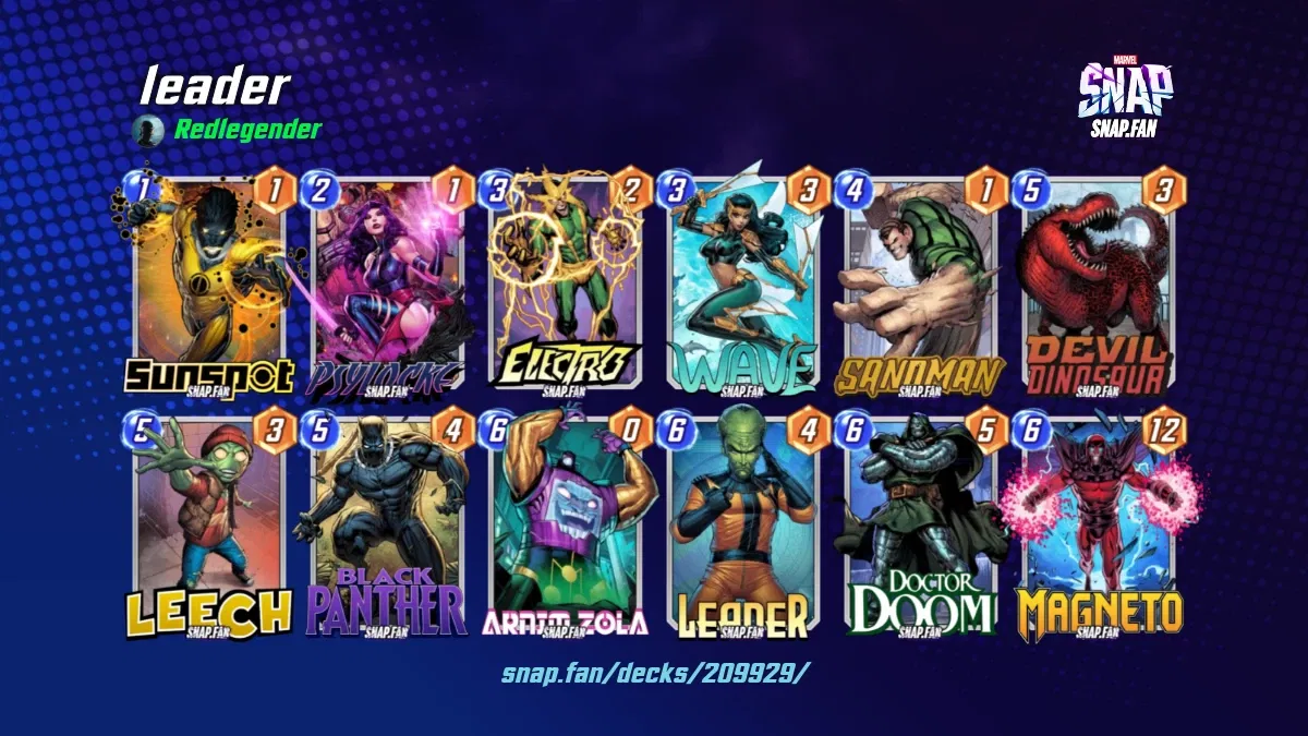 leader by Redlegender Marvel Snap Decks snap.fan
