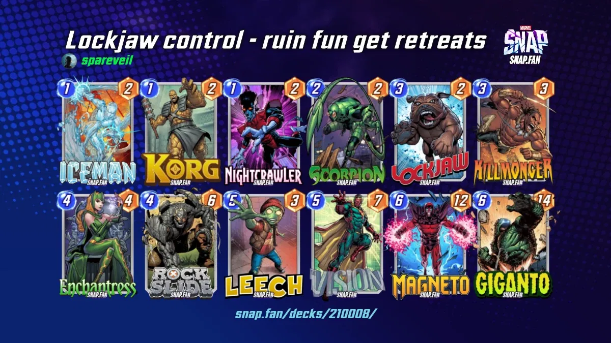 Lockjaw control ruin fun get retreats by spareveil Marvel Snap