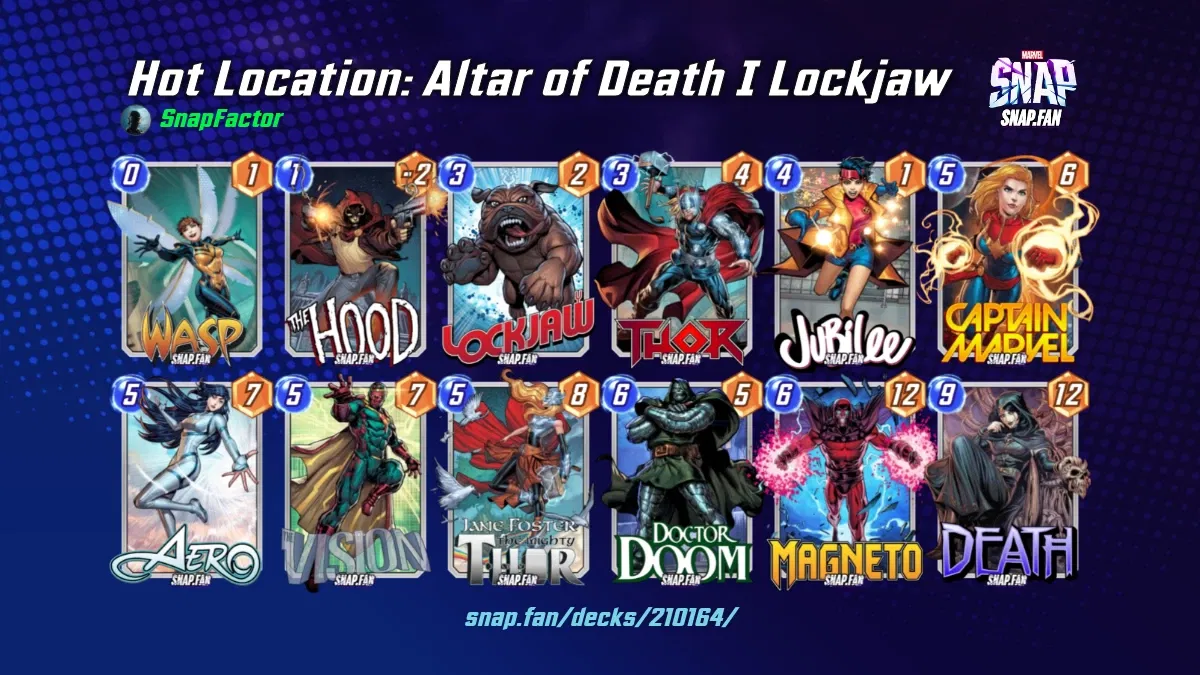 Hot Location Altar of Death Lockjaw by SnapFactor Marvel Snap
