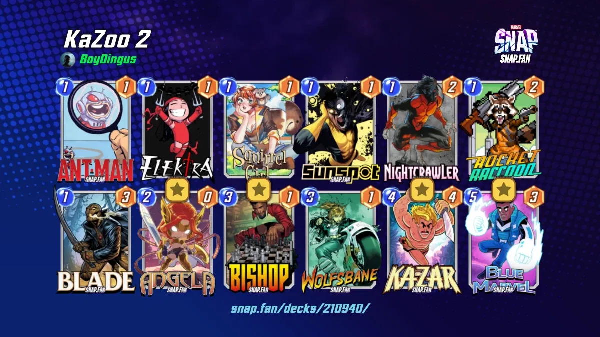 KaZoo 2 by BoyDingus Marvel Snap Decks snap.fan