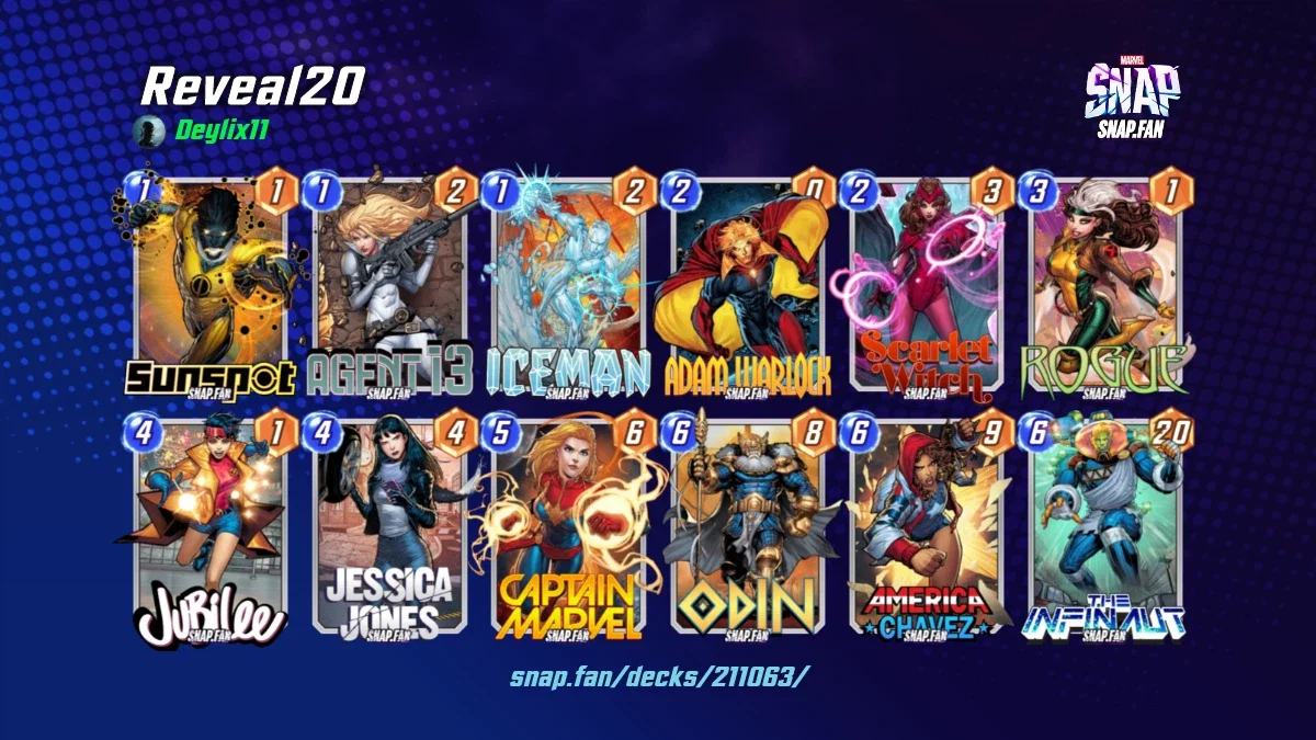 Reveal20 by Deylix11 - Marvel Snap Decks - snap.fan