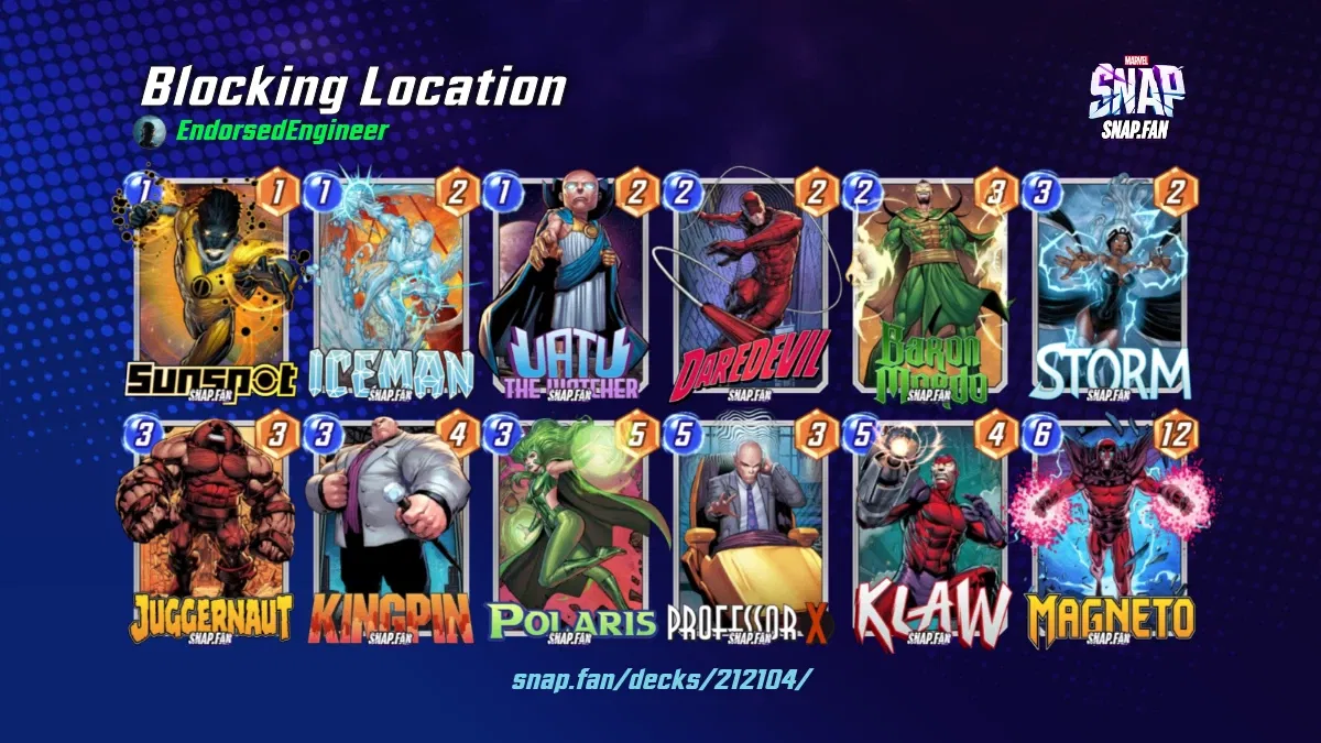 Blocking Location by EndorsedEngineer Marvel Snap Decks snap.fan