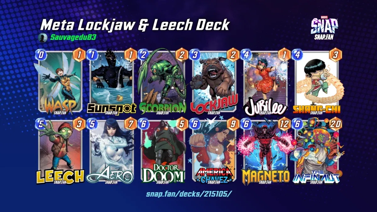 Meta Lockjaw & Leech Deck by Sauvagedu83 Marvel Snap Decks snap.fan