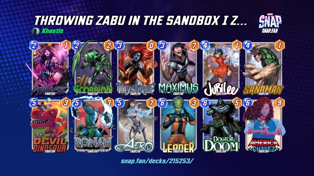 THROWING ZABU IN THE SANDBOX Zabu Counter Deck by Khastle Marvel