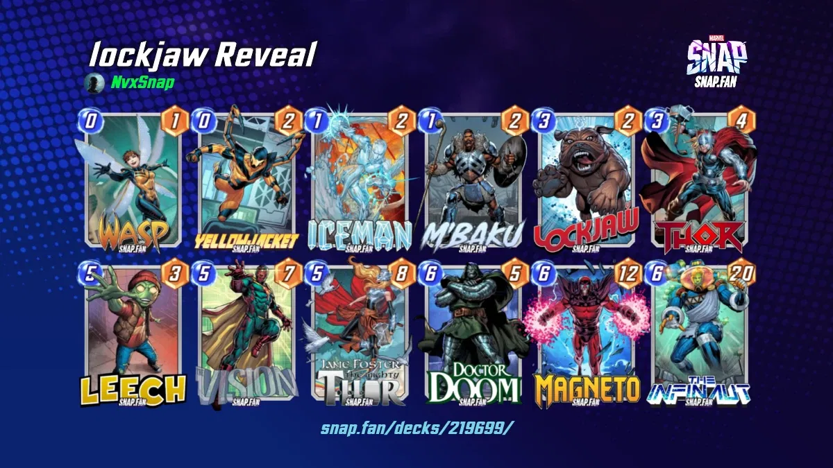 lockjaw Reveal by NvxSnap Marvel Snap Decks snap.fan
