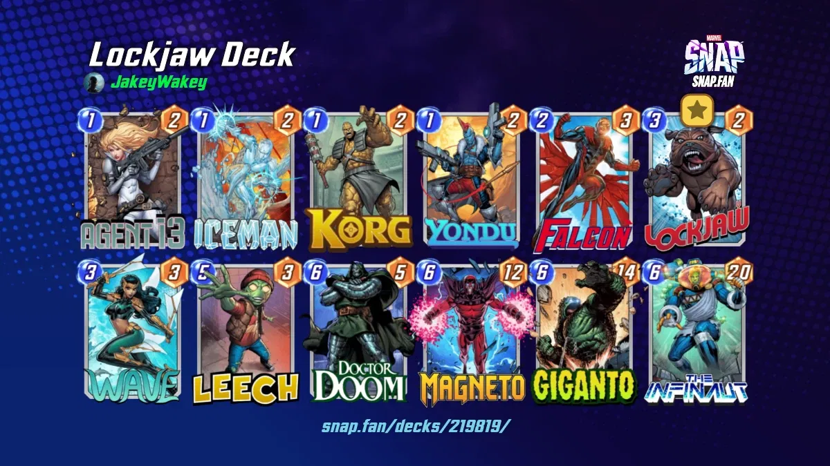 Lockjaw Deck by JakeyWakey Marvel Snap Decks snap.fan