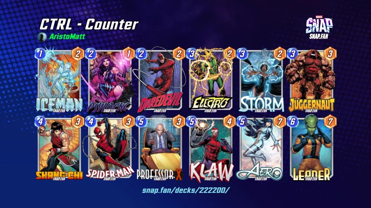CTRL Counter by AristoMatt Marvel Snap Decks snap.fan