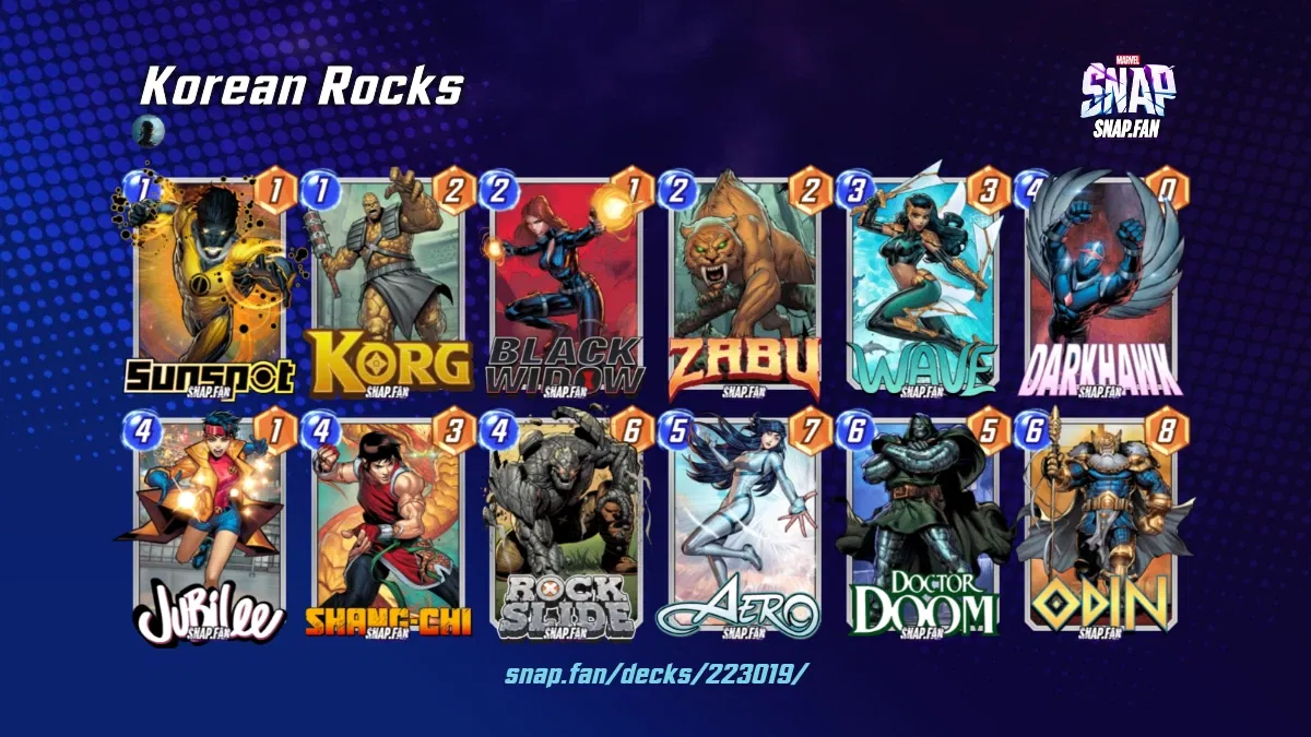Korean Rocks by None - Marvel Snap Decks - snap.fan