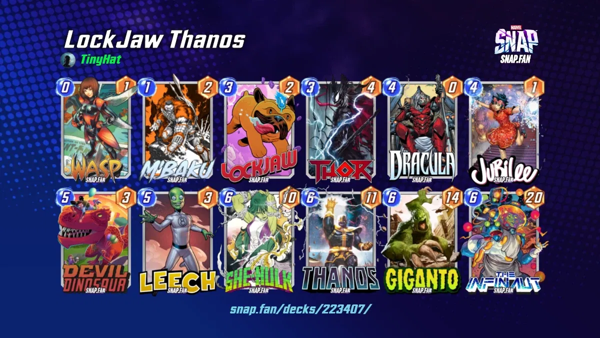 LockJaw Thanos by TinyHat Marvel Snap Decks snap.fan
