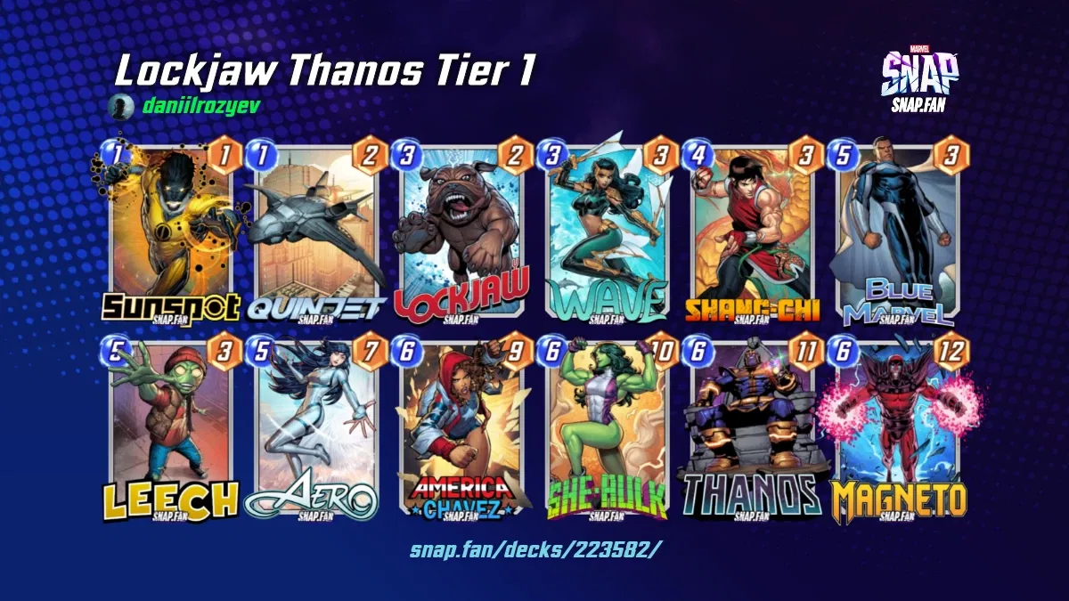 Lockjaw Thanos Tier 1 by daniilrozyev Marvel Snap Decks snap.fan
