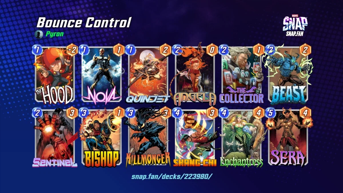 Bounce Control by Pyron - Marvel Snap Decks - snap.fan
