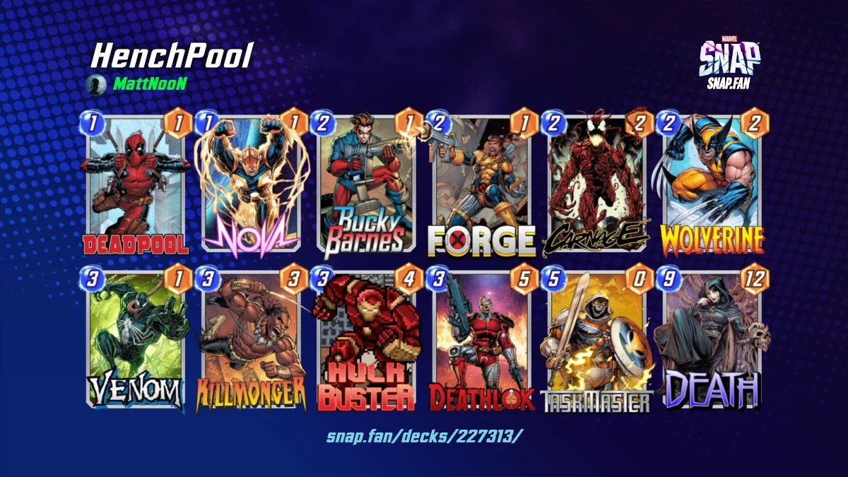 HenchPool by MattNooN - Marvel Snap Decks - snap.fan