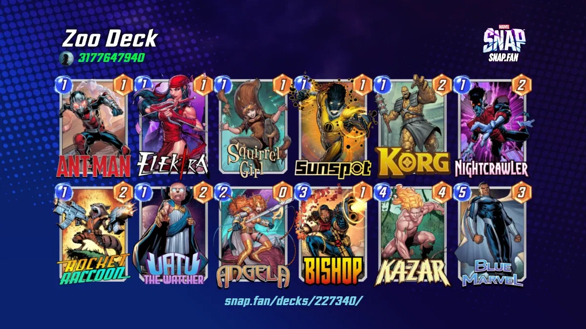 Zoo Deck by 3177647940 Marvel Snap Decks snap.fan