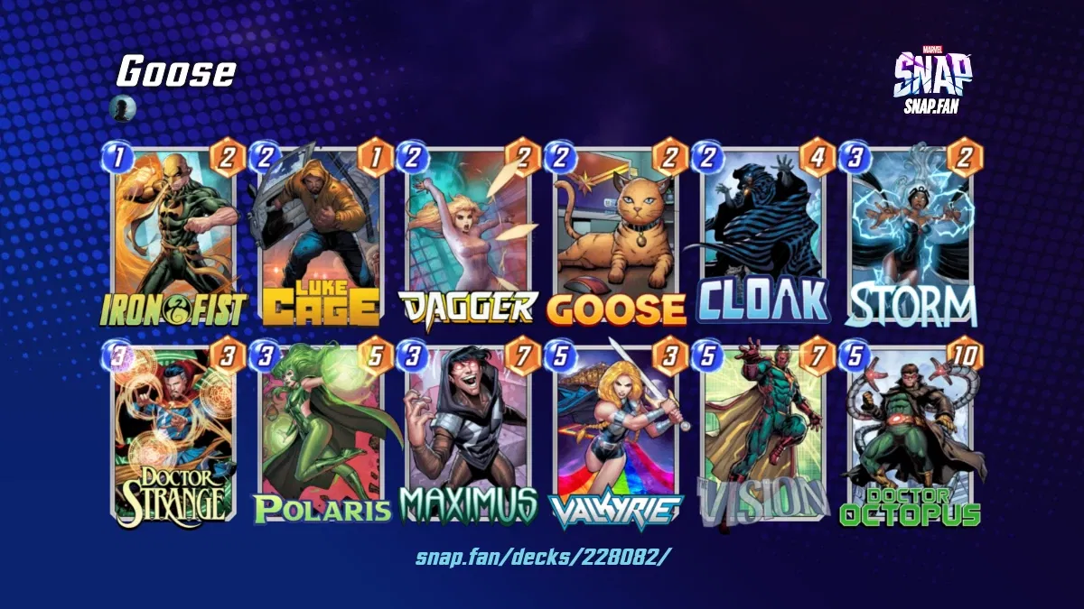Goose by None Marvel Snap Decks snap.fan