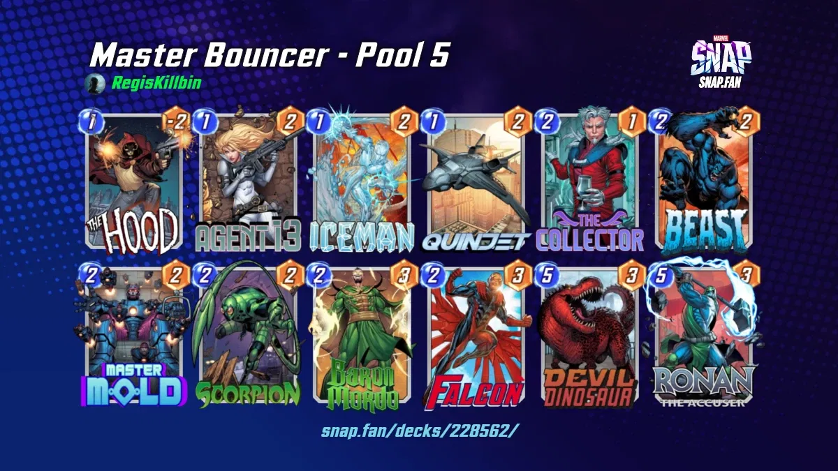 Master Bouncer Pool 5 by RegisKillbin Marvel Snap Decks snap.fan