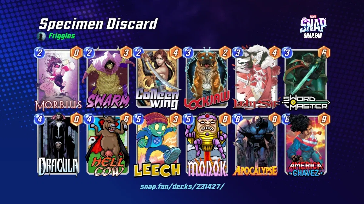 Specimen Discard by Friggles Marvel Snap Decks snap.fan