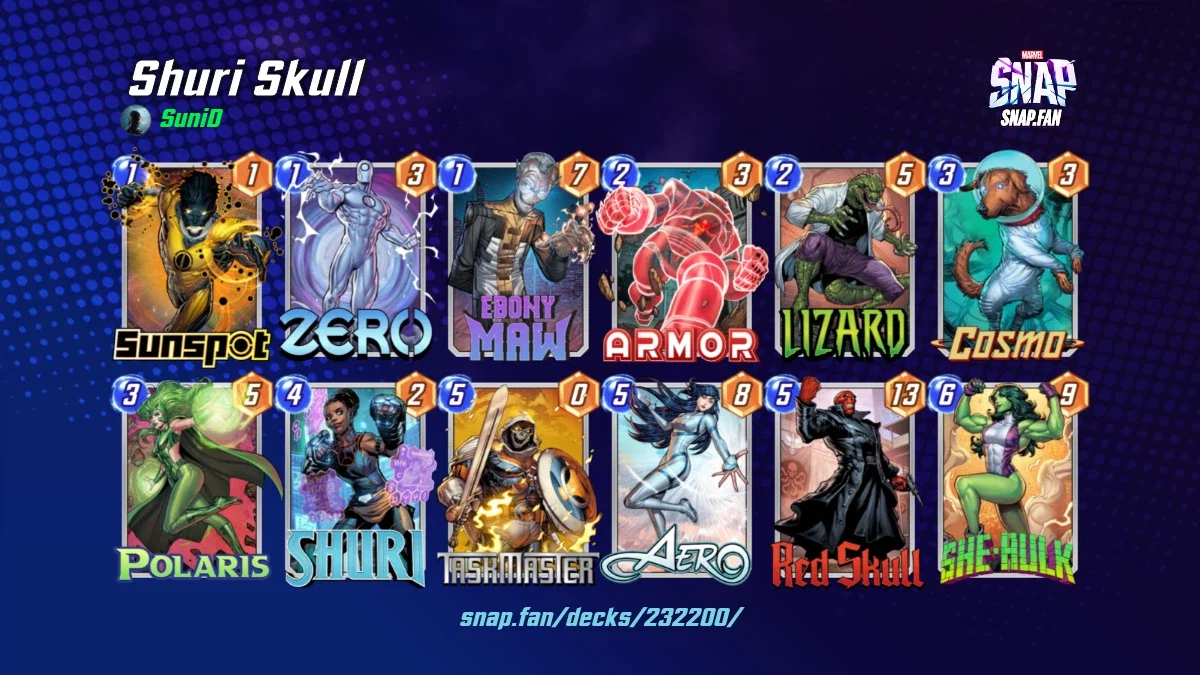 Shuri Skull by SuniD - Marvel Snap Decks - snap.fan