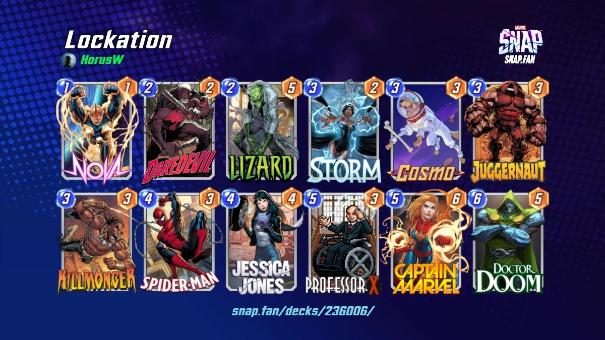 Lockation by HorusW - Marvel Snap Decks - snap.fan