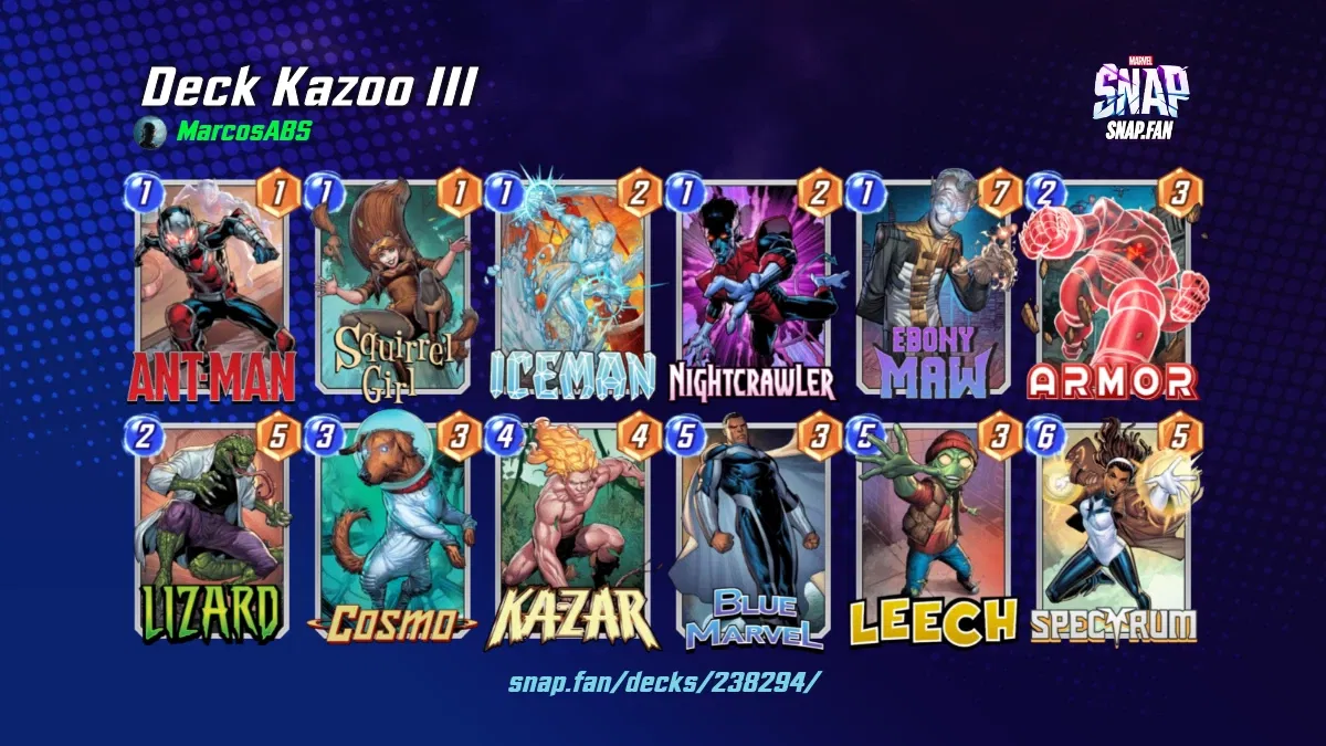 Deck Kazoo III by MarcosABS Marvel Snap Decks snap.fan