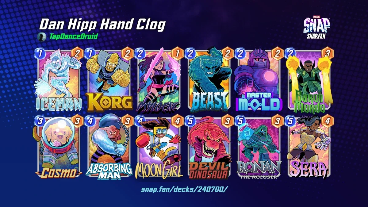Dan Hipp Hand Clog by TapDanceDruid - Marvel Snap Decks - snap.fan