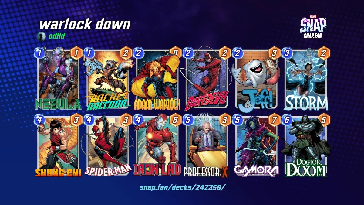 warlock down by odlid - Marvel Snap Decks - snap.fan
