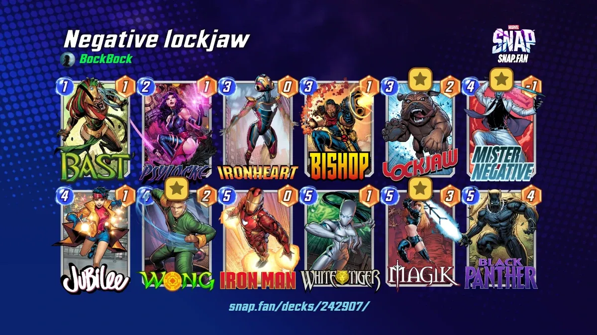 Negative lockjaw by BockBock Marvel Snap Decks snap.fan