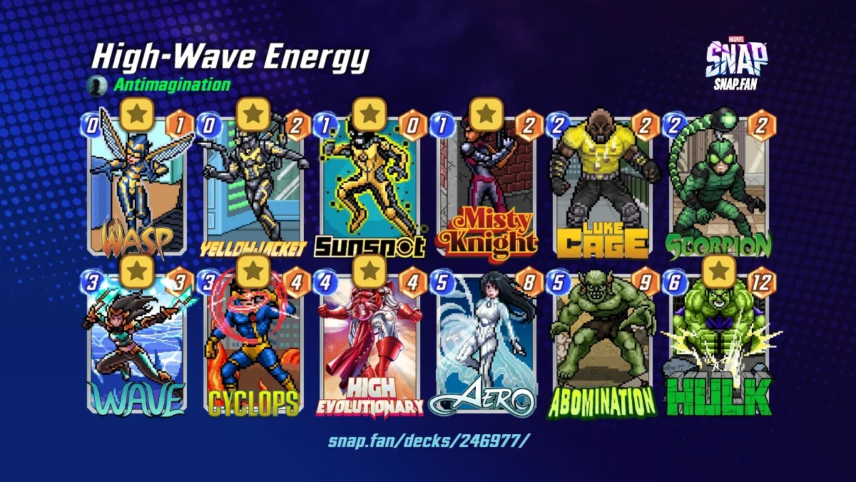 High-Wave Energy by Antimagination - Marvel Snap Decks - snap.fan