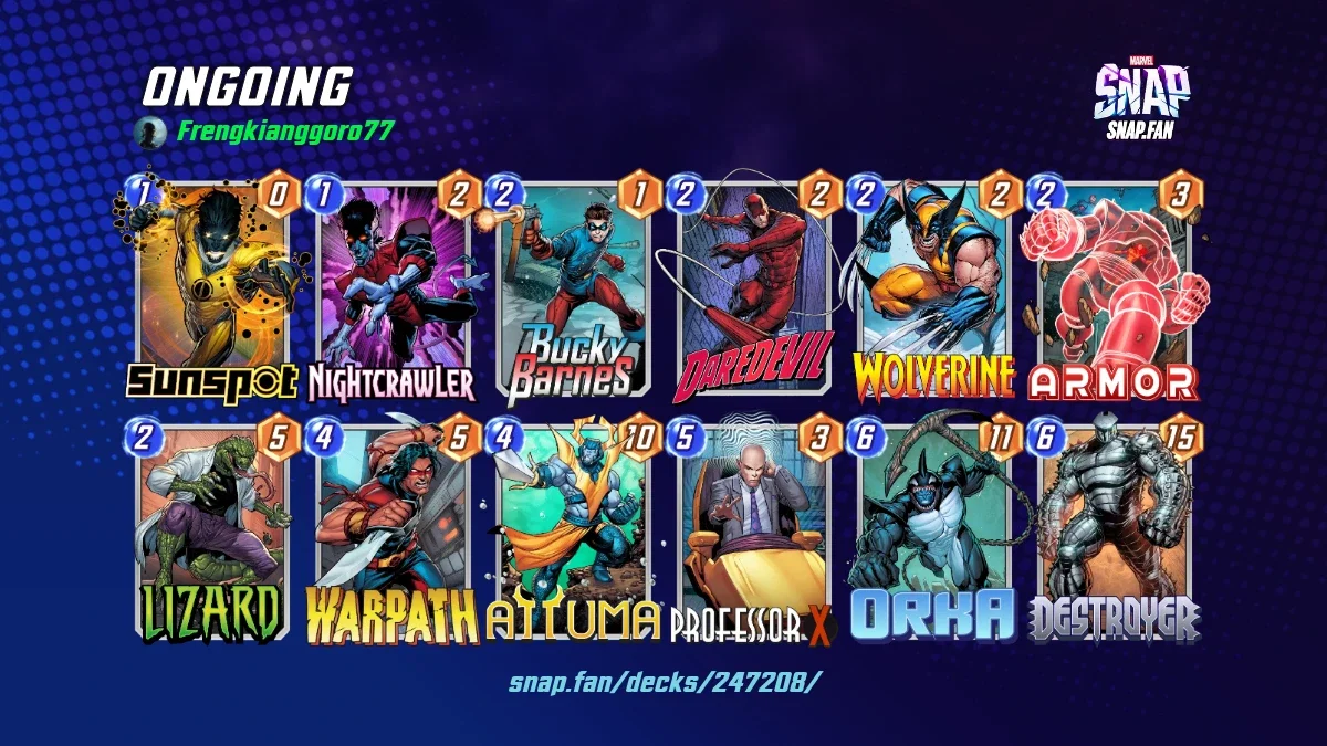 ONGOING by Frengkianggoro77 - Marvel Snap Decks - snap.fan
