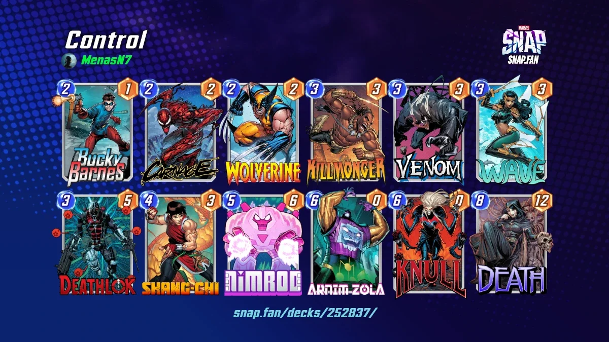 Control by MenasN7 - Marvel Snap Decks - snap.fan