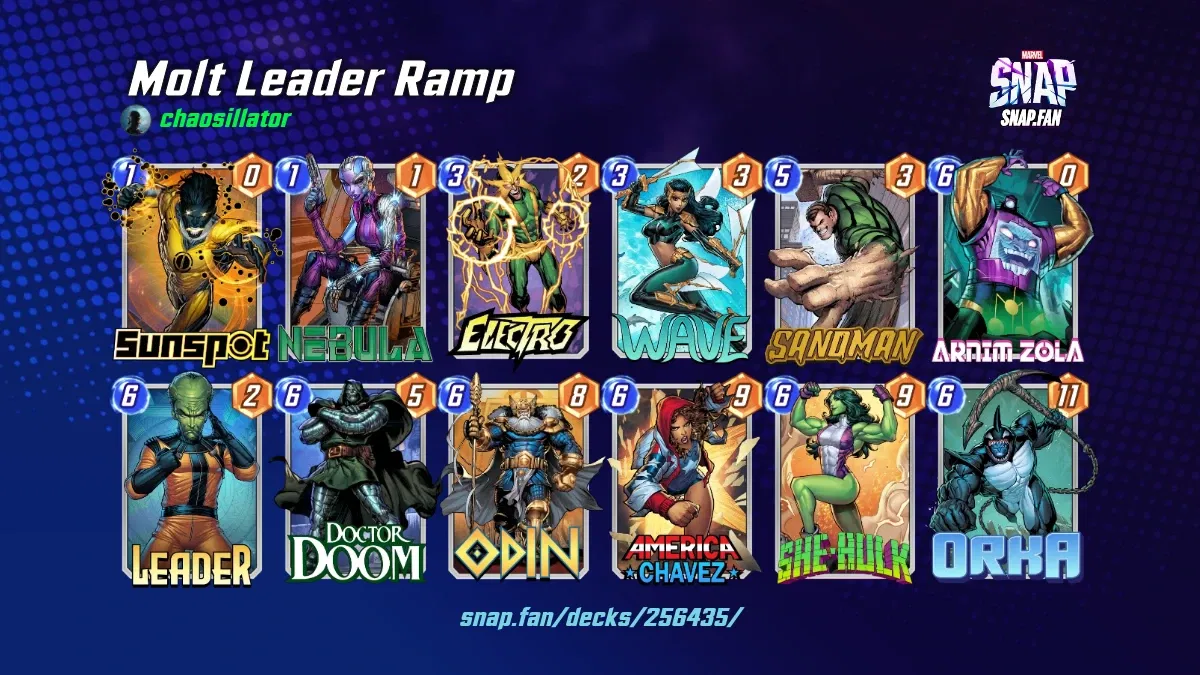 Molt Leader Ramp by chaosillator - Marvel Snap Decks - snap.fan