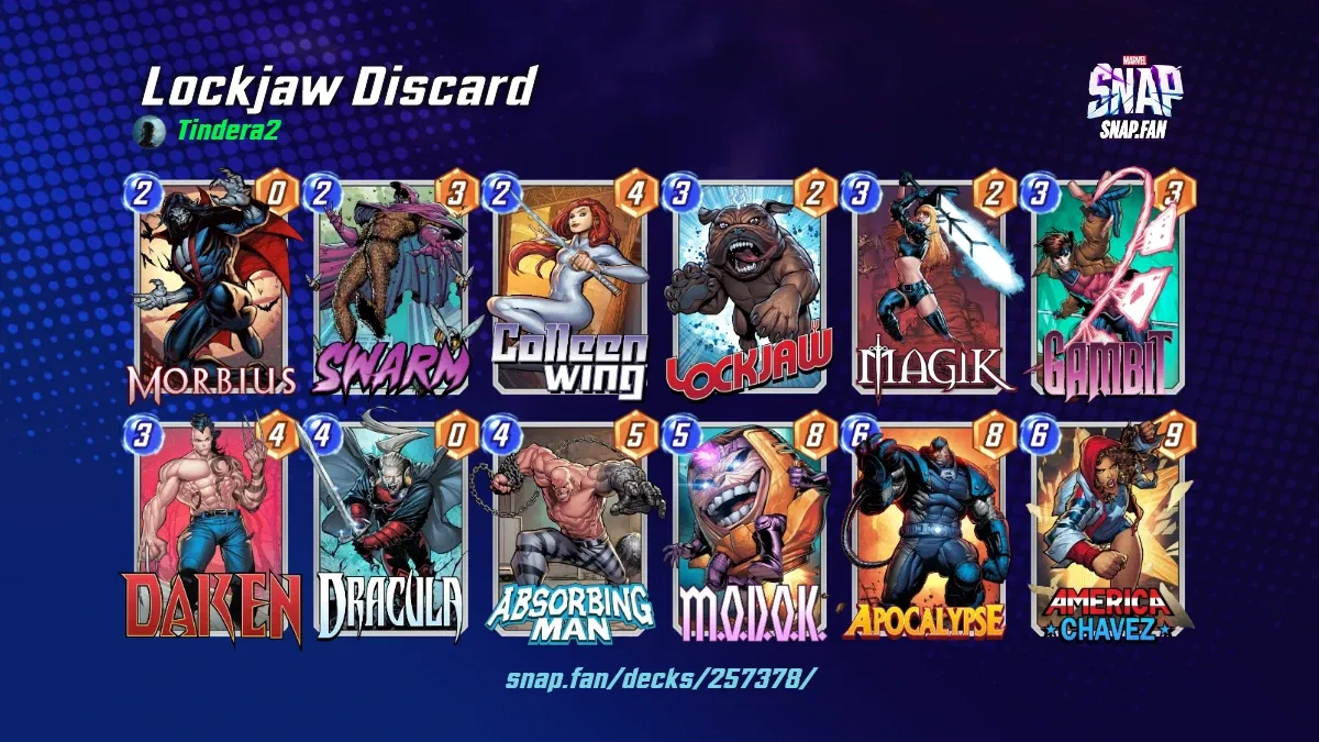 Lockjaw Discard by Tindera2 Marvel Snap Decks snap.fan