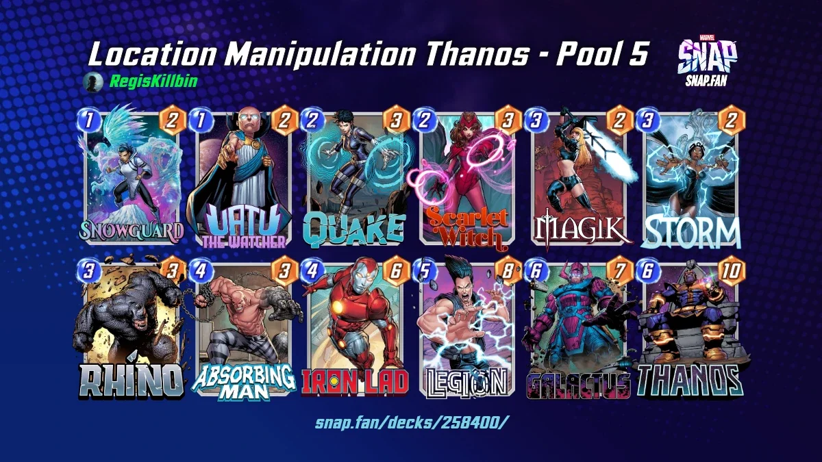 Location Manipulation Thanos - Pool 5 by RegisKillbin - Marvel Snap ...