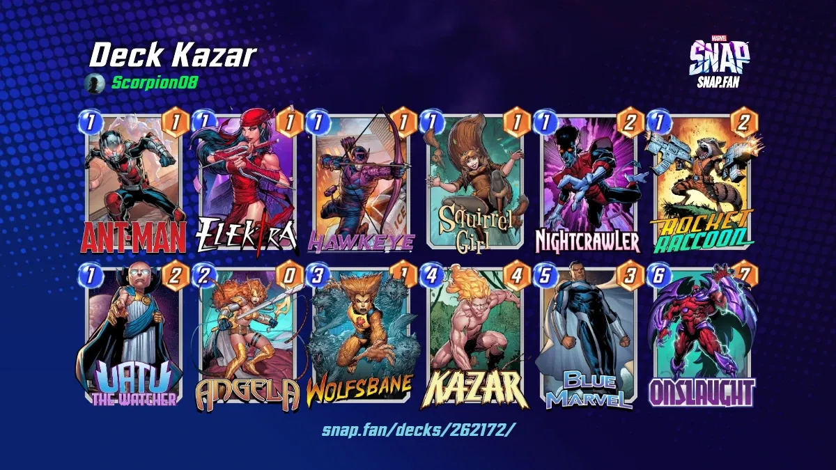 Deck Kazar by Scorpion08 Marvel Snap Decks snap.fan
