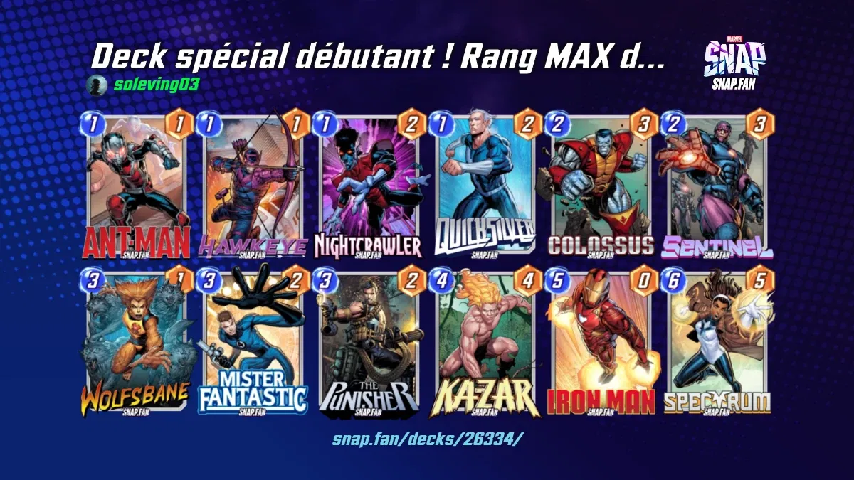 Deck spécial débutant ! Rang MAX du jeu by soleving03 - Marvel Snap ...