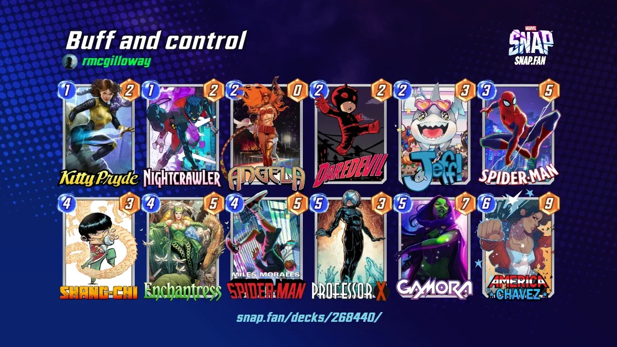 Buff and control by rmcgilloway - Marvel Snap Decks - snap.fan
