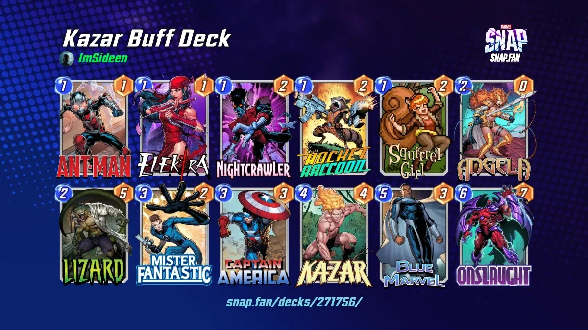 Kazar Buff Deck by ImSideen Marvel Snap Decks snap.fan