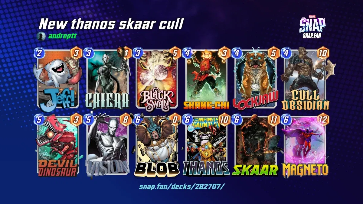 New Deck Thanos by andreptt Marvel Snap Decks snap.fan